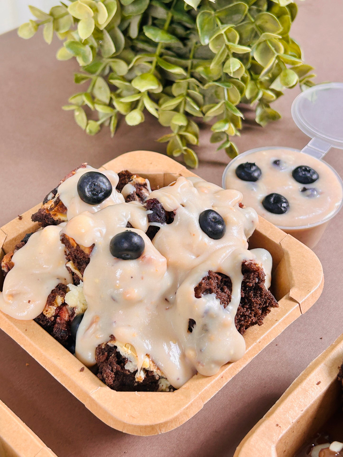 Brownie Bliss: Cubes Paired with Perfect Dips