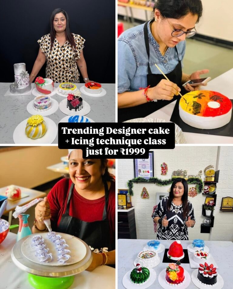 Trending Designer Cakes + Icing Techniques just for 1999/-